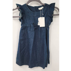NWT New Girls‎ 2T Pumpkin Patch Ruffle Sleeve Denim Dress